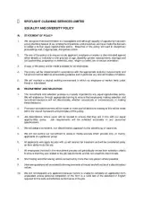 Equality and Diversity Policy 2024